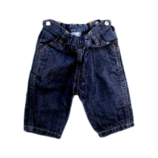 A Blue Jeans from Petit Bateau in size 0-3M for boy. (Front View)