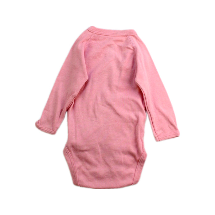 A Pink Long Sleeve Bodysuits from Petit Bateau in size 0-3M for girl. (Back View)