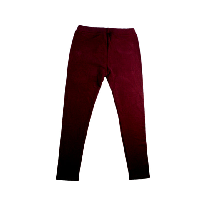 A Burgundy Leggings from Kiko in size 8Y for girl. (Back View)