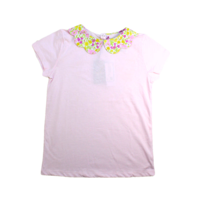 A Pink Short Sleeve Tops from Jacadi in size 10Y for girl. (Front View)