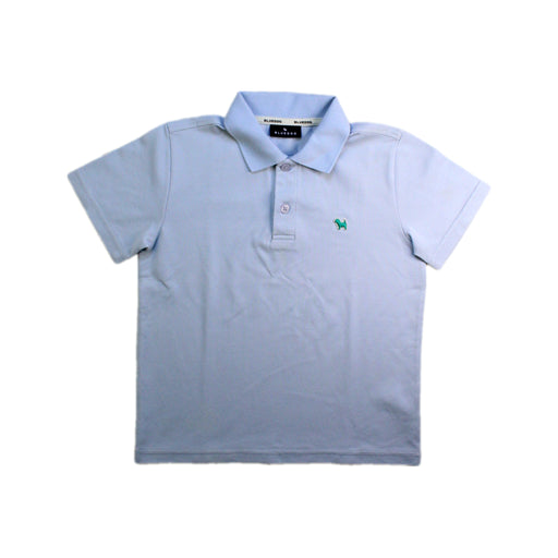 A Blue Short Sleeve Polos from Blue Dog Baby in size 7Y for boy. (Front View)