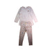 A Pink Pyjama Sets from Petit Bateau in size 6T for girl. (Front View)
