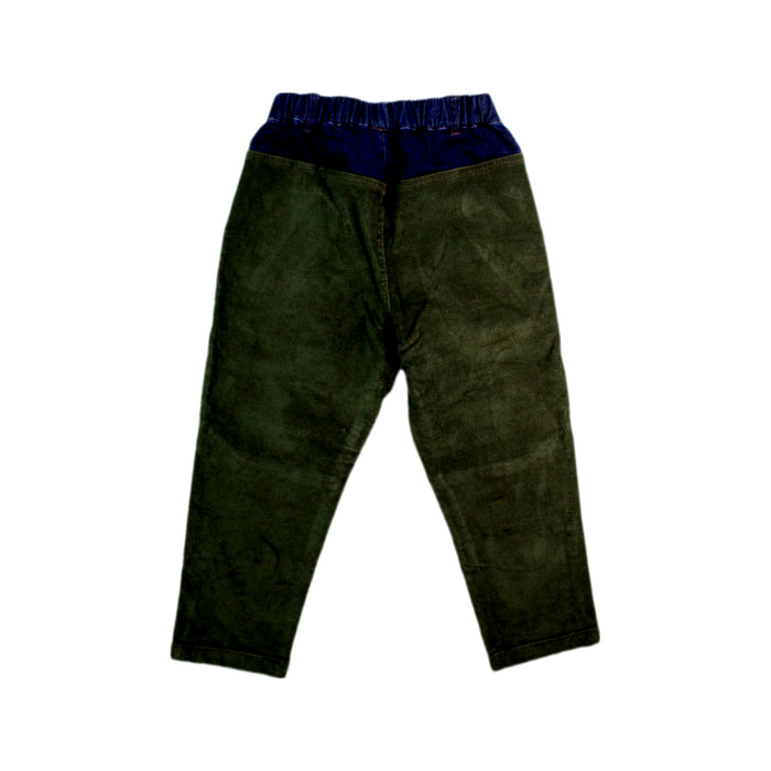 A Green Casual Pants from Momonittu in size 6T for boy. (Back View)