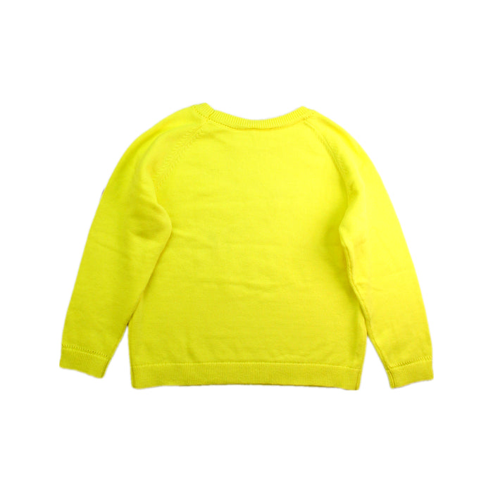 A Yellow Knit Sweaters from Jacadi in size 6T for girl. (Back View)