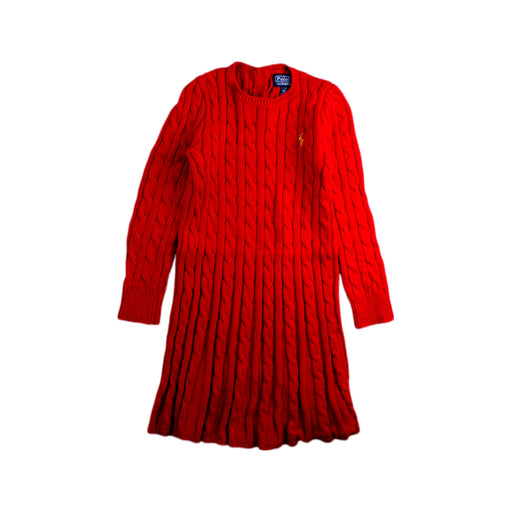 A Red Sweater Dresses from Polo Ralph Lauren in size 5T for girl. (Front View)