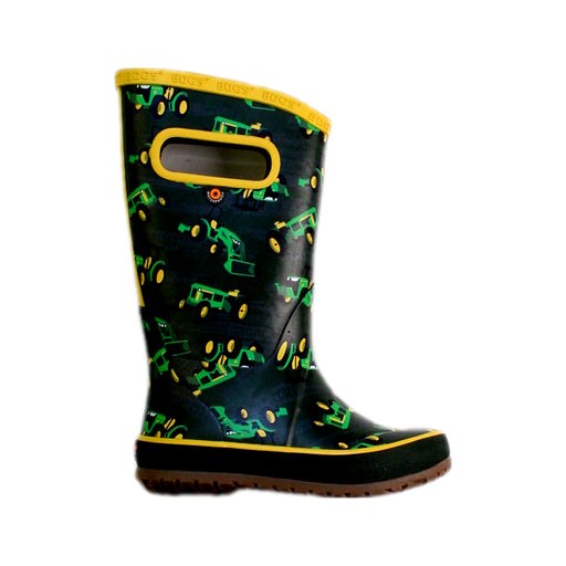 A Black Rain Boots from Bogs in size 4T for boy. (Front View)