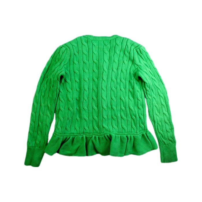 A Green Cardigans from Ralph Lauren in size 8Y for girl. (Back View)