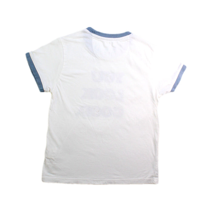 A White Short Sleeve T Shirts from Chateau de Sable in size 4T for boy. (Back View)