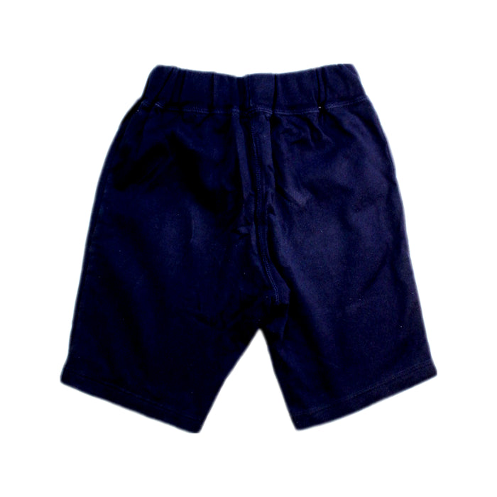 A Navy Shorts from Petit Bateau in size 4T for boy. (Back View)