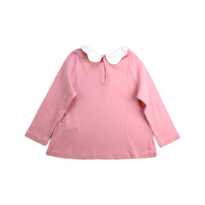 A Pink Long Sleeve Tops from Petit Bateau in size 18-24M for girl. (Back View)