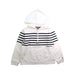 A White Hooded Sweatshirts from Tommy Hilfiger in size 5T for boy. (Front View)