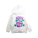 A White Hooded Sweatshirts from Seed in size 4T for girl. (Front View)