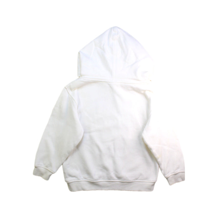 A White Hooded Sweatshirts from Seed in size 4T for girl. (Back View)