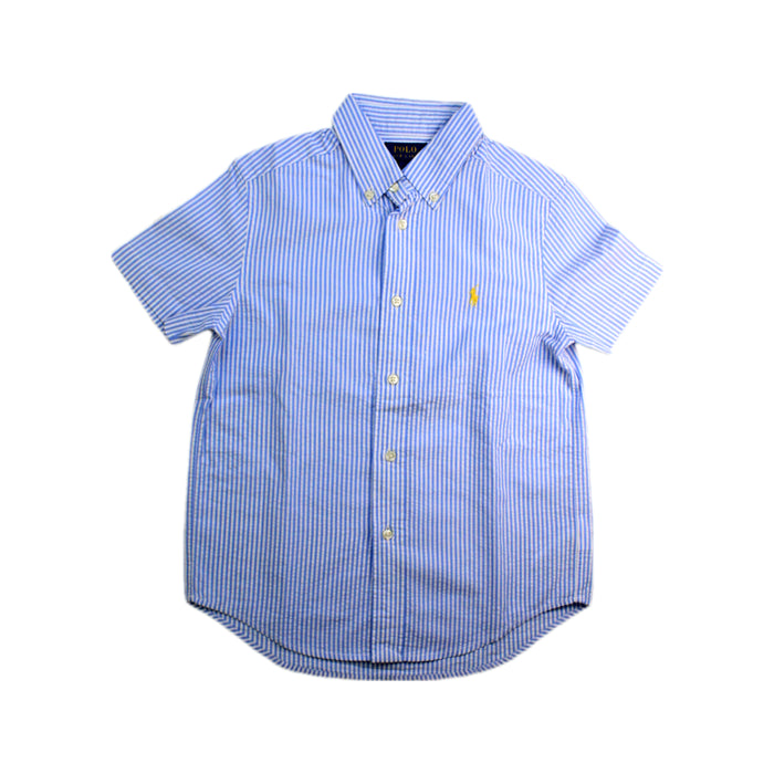 A Blue Short Sleeve Shirts from Polo Ralph Lauren in size 6T for boy. (Front View)