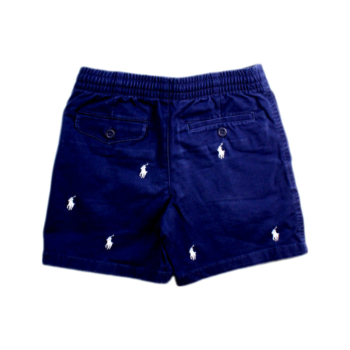 A Navy Shorts from Polo Ralph Lauren in size 6T for boy. (Back View)