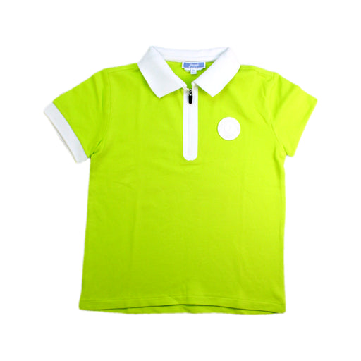 A Green Short Sleeve Polos from Jacadi in size 6T for boy. (Front View)
