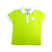 A Green Short Sleeve Polos from Jacadi in size 6T for boy. (Front View)