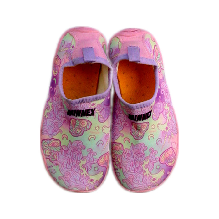 A Pink Aqua Shoes from Minnex in size 5T for girl. (Back View)