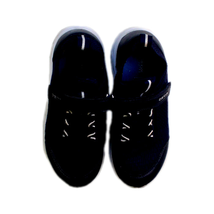 A Navy Sneakers from Geox in size 7Y for boy. (Back View)