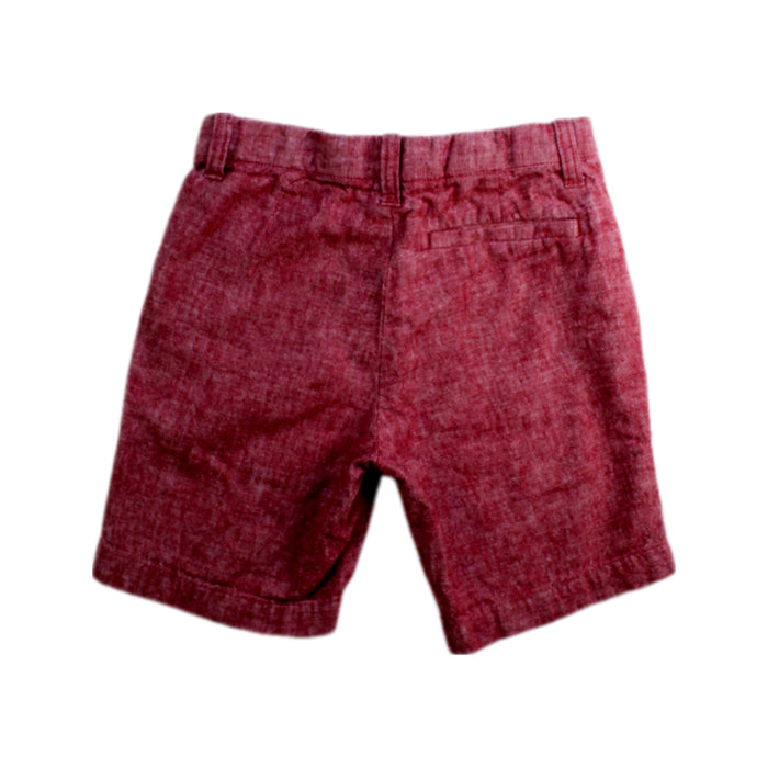 A Burgundy Shorts from Crewcuts in size 5T for boy. (Back View)
