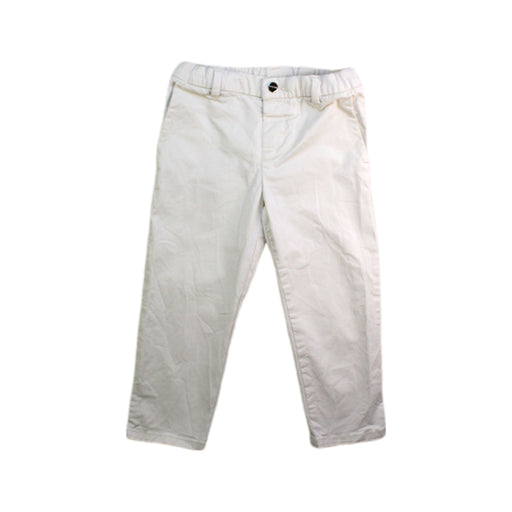 A White Casual Pants from Jacadi in size 3T for boy. (Front View)