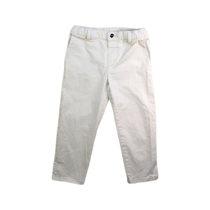 A White Casual Pants from Jacadi in size 3T for boy. (Front View)