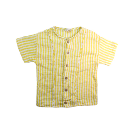 A Yellow Short Sleeve Shirts from Studio Boheme in size 4T for boy. (Front View)