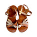 A Pink Sandals from Pom d’Api in size 7Y for girl. (Back View)