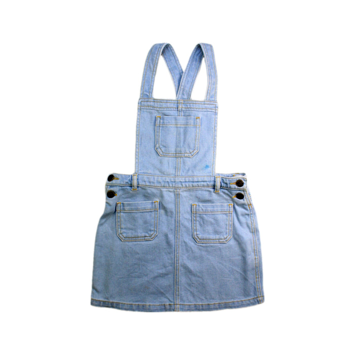 A Blue Overall Dresses from Bonpoint in size 10Y for girl. (Front View)