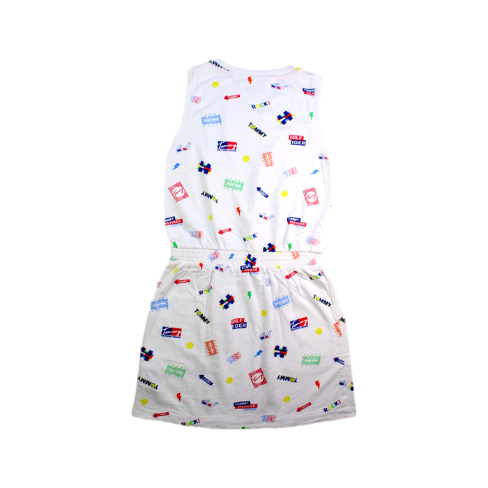 A White Sleeveless Dresses from Tommy Hilfiger in size 10Y for girl. (Back View)