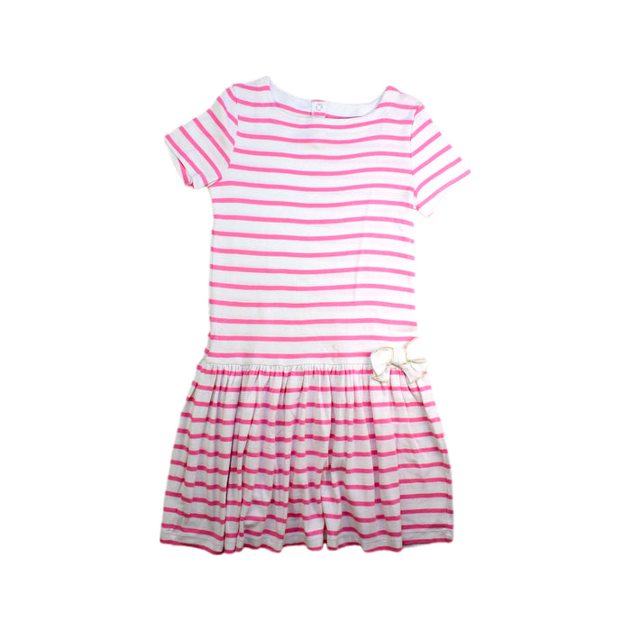 A Pink Short Sleeve Dresses from Petit Bateau in size 10Y for girl. (Front View)