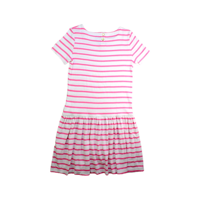 A Pink Short Sleeve Dresses from Petit Bateau in size 10Y for girl. (Back View)