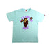 A Blue Short Sleeve T Shirts from BAPE KIDS in size 7Y for girl. (Front View)