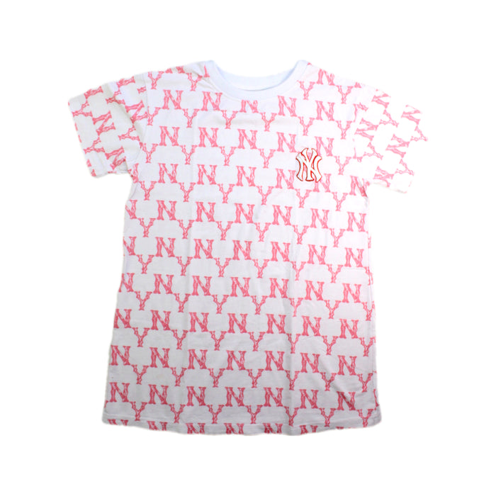 A Red Short Sleeve T Shirts from MLB in size 8Y for girl. (Front View)