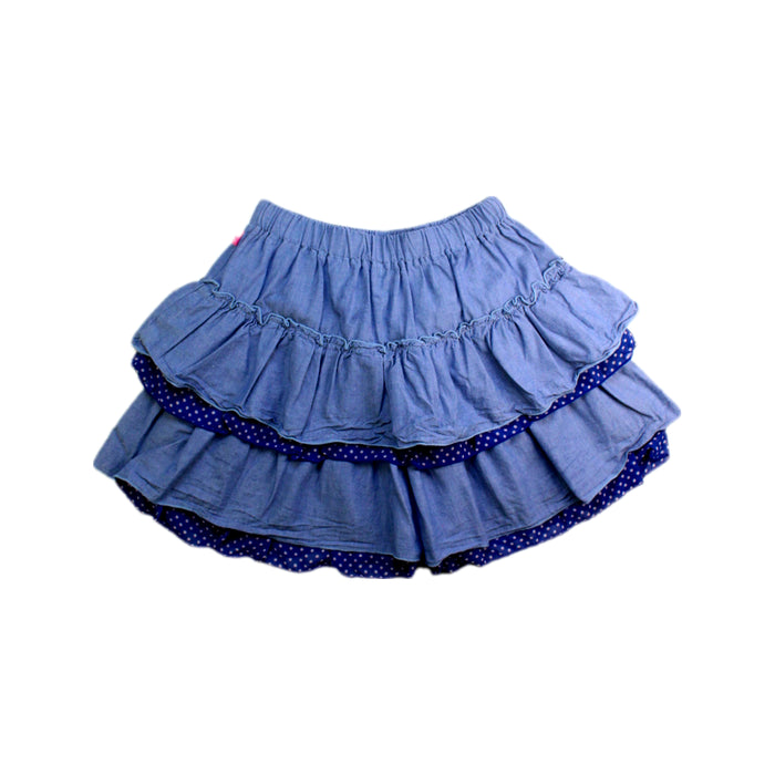 A Blue Short Skirts from Miki House in size 11Y for girl. (Back View)