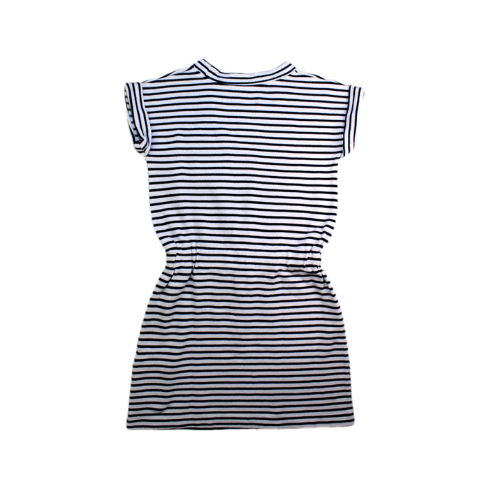 A White Short Sleeve Dresses from Seed in size 7Y for girl. (Back View)