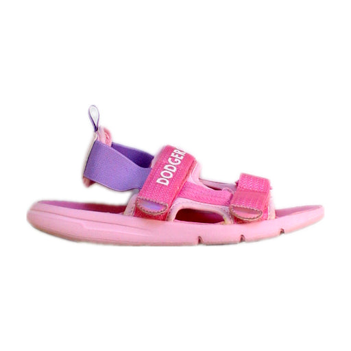 A Pink Sandals from MLB in size 10Y for girl. (Front View)