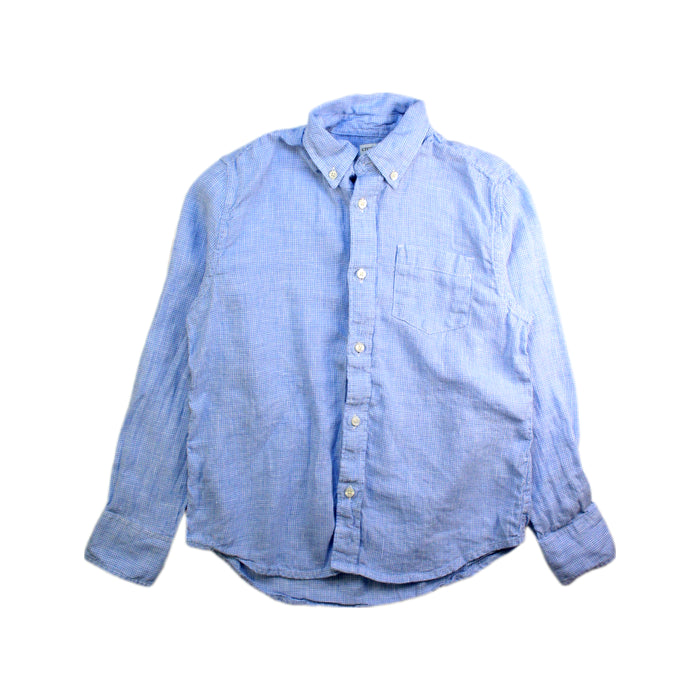 A Blue Long Sleeve Shirts from Crewcuts in size 10Y for boy. (Front View)