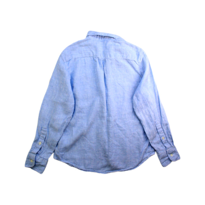 A Blue Long Sleeve Shirts from Crewcuts in size 10Y for boy. (Back View)