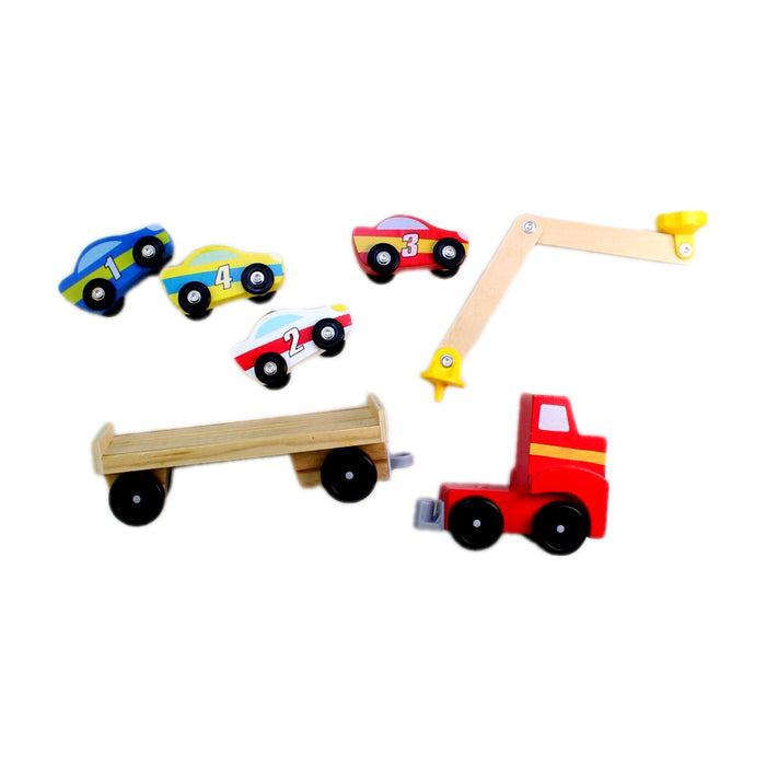A Multicolour Cars Trucks Trains & Remote Control from Melissa & Doug in size 3T for boy. (Back View)