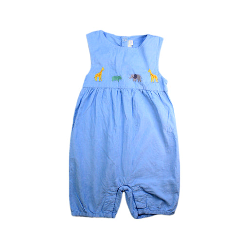 A Blue Sleeveless Rompers from Jojo Maman Bébé in size 18-24M for girl. (Front View)