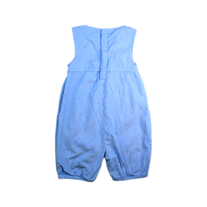 A Blue Sleeveless Rompers from Jojo Maman Bébé in size 18-24M for girl. (Back View)