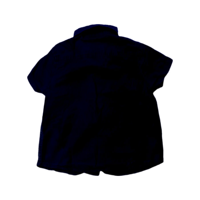 A Navy Short Sleeve Shirts from Seed in size 2T for boy. (Back View)