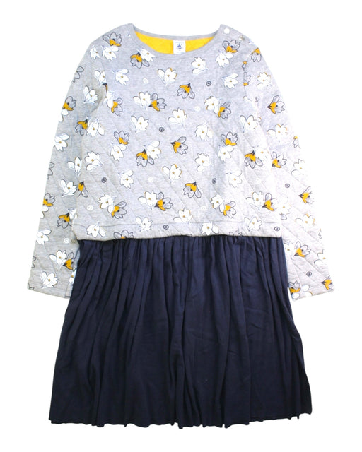 A Grey Long Sleeve Dresses from Petit Bateau in size 12Y for girl. (Front View)
