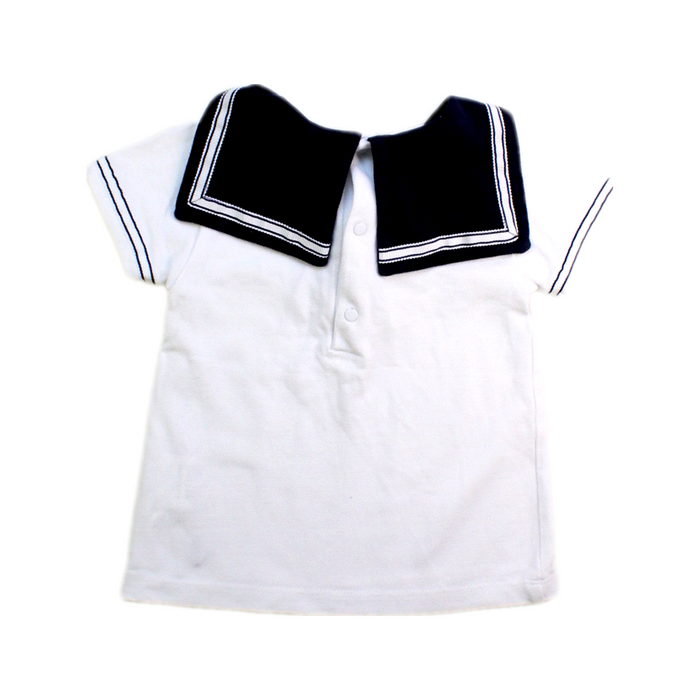 A White Short Sleeve T Shirts from Patachou in size 18-24M for boy. (Back View)
