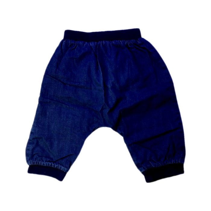 A Blue Casual Pants from Bout'Chou in size 3-6M for boy. (Back View)