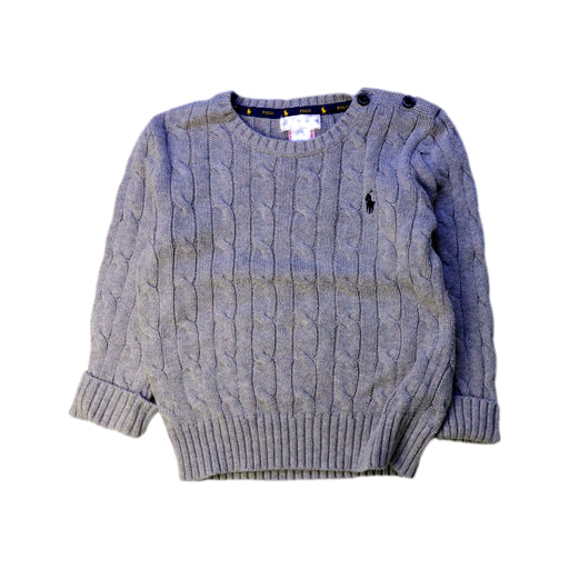 A Grey Knit Sweaters from Ralph Lauren in size 2T for boy. (Front View)