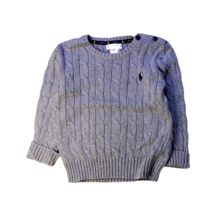 A Grey Knit Sweaters from Ralph Lauren in size 2T for boy. (Front View)