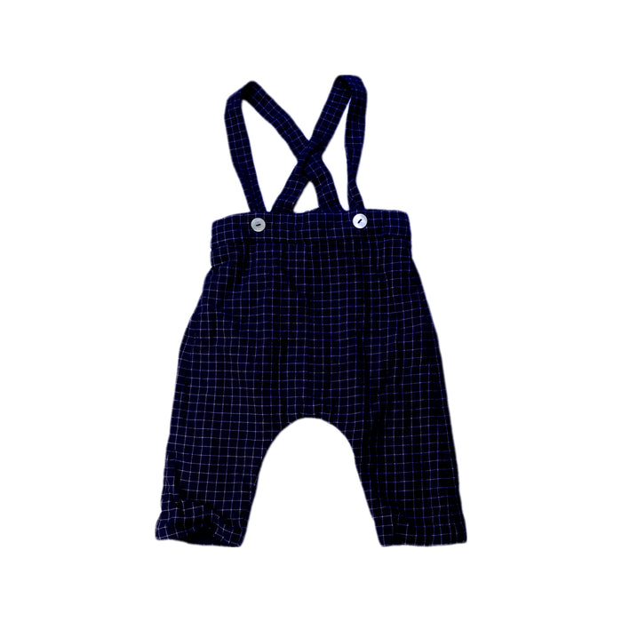 A Navy Long Overalls from Jacadi in size 3-6M for neutral. (Front View)