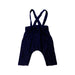 A Navy Long Overalls from Jacadi in size 3-6M for neutral. (Back View)